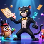 Play thrilling games at go88 chính thức with a stylish panther dealer, lucky owl, and vibrant casino elements.
