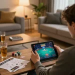 Engaging in online gaming with open88 uy tín #1 and strategic planning materials, highlighting responsible gambling.