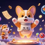 Engage in vibrant gaming at xx88 city, featuring a lively casino atmosphere with exciting floating characters.