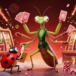 Experience thrilling gaming with GG88 Link in a vibrant casino scene featuring diverse characters and elements.