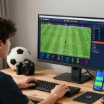 Exciting sbobet judi bola betting scene with live odds updates and sports memorabilia.