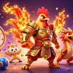 Engage with GO99 as a dynamic 3D cartoon illustration depicts gaming excitement with vibrant elements
